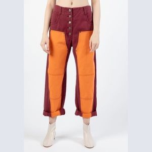 Rachel Comey Handy Pant w Red Contrast Panels - 8